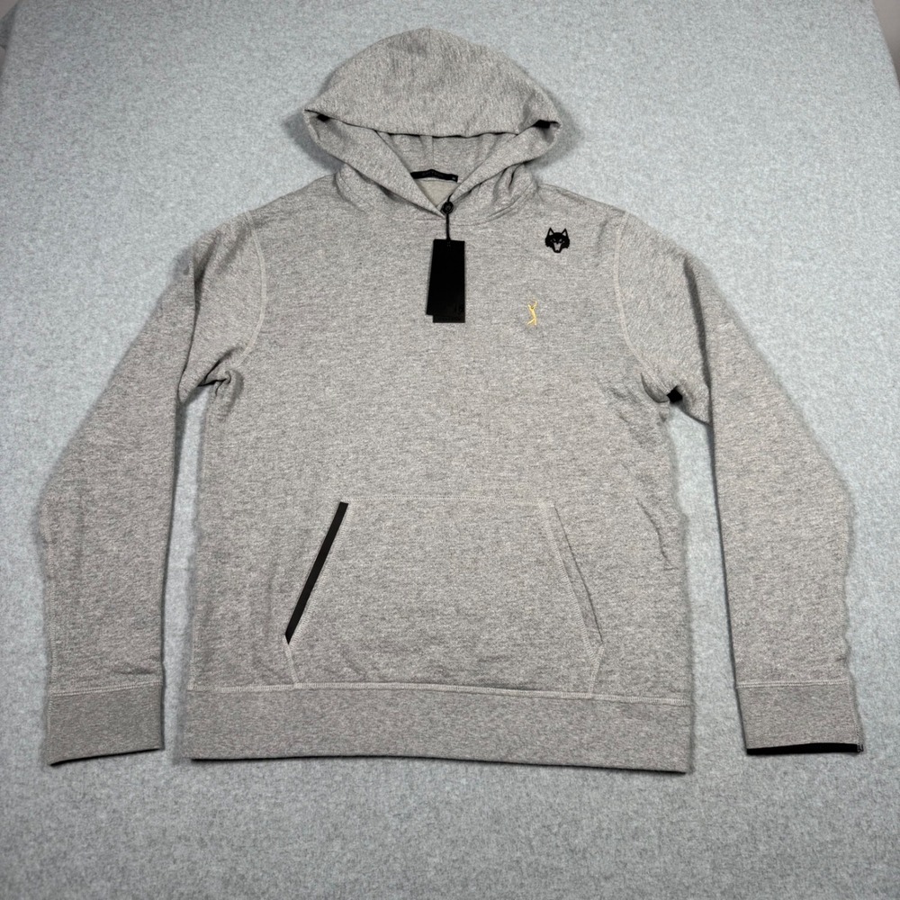 Greyson Bleeker Hoodie Light Grey Heather Wolf Golf Pullover MCLSCK73 Mens M NWT